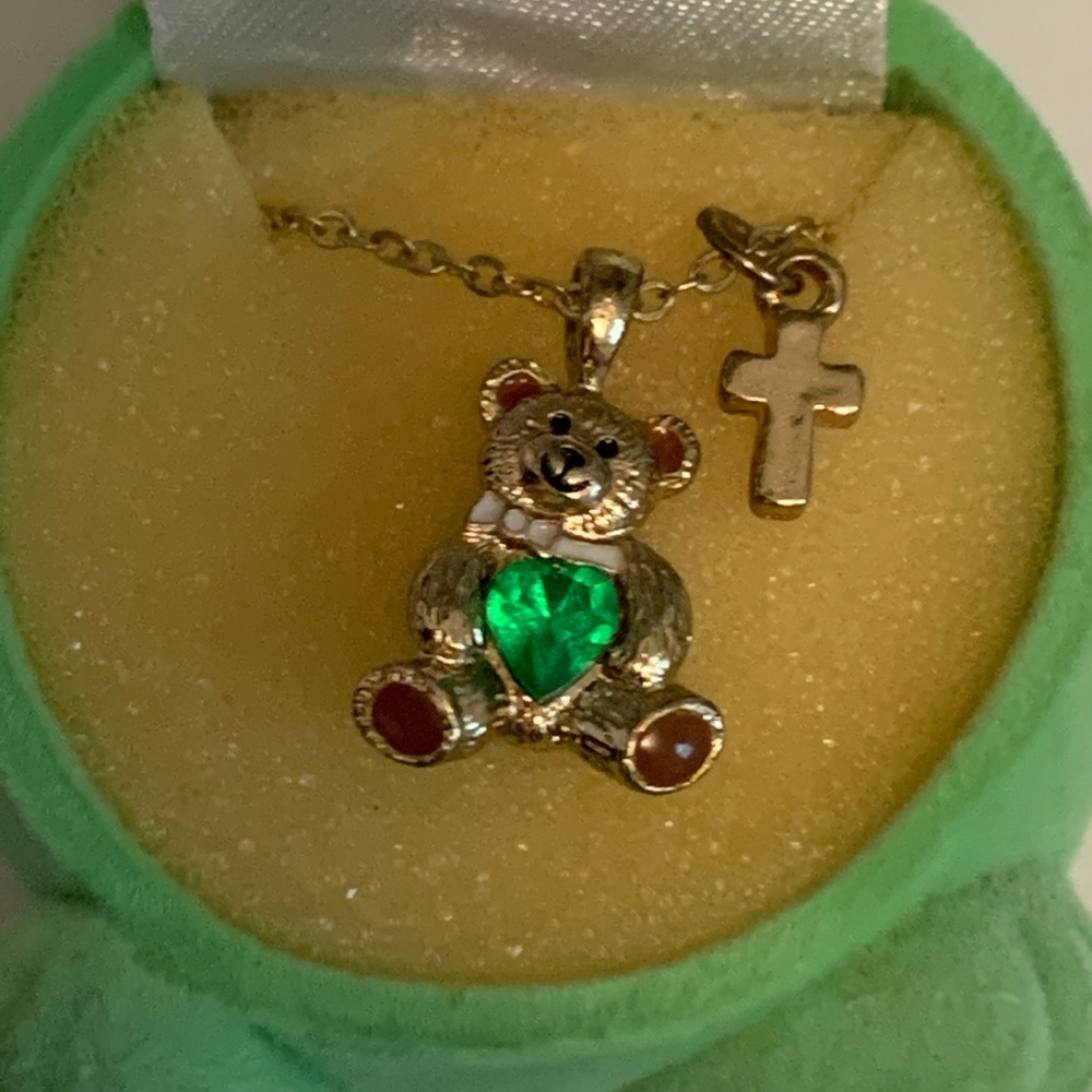 Kids panda bear necklace set